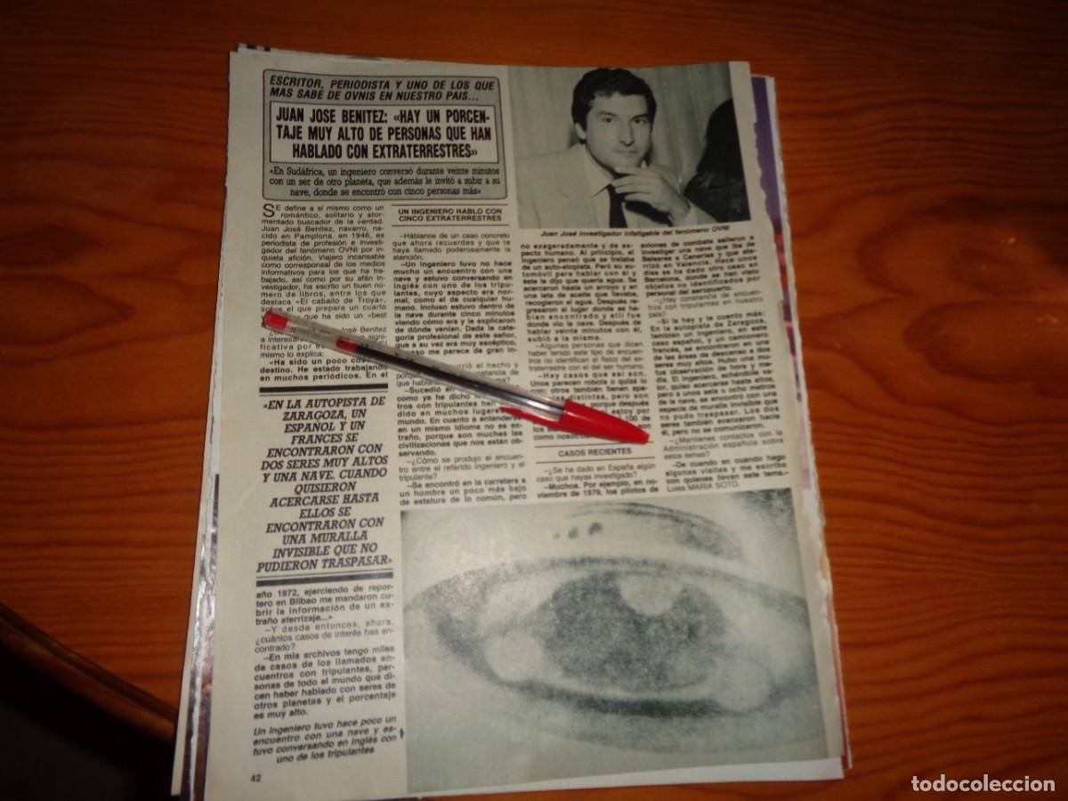 Coleccionismo de revista Diez Minutos: RECORTE : JUAN JOSE BENITEZ, HABLA DE EXTRATERRESTRES. DIEZ MINUTOS, ABRIL 1989