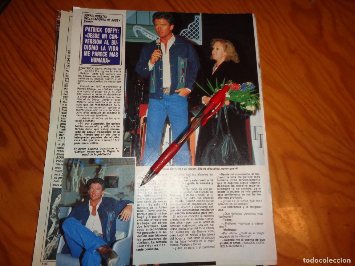 Coleccionismo de revista Diez Minutos: RECORTE : PATRICK DUFFY , DE LA SERIE DALLAS, SE CONVIERTE AL BUDISMO. DIEZ MINUTOS, ABRIL 1989