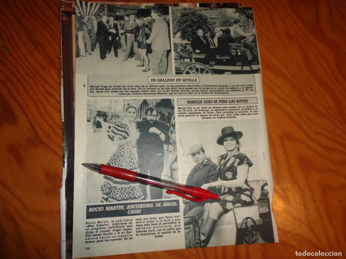 Coleccionismo de revista Diez Minutos: RECORTE : ROCIO MARTIN, MISS ESPA&Ntilde;A, CON ANGEL CASAS. DIEZ MINUTOS, ABRIL 1989