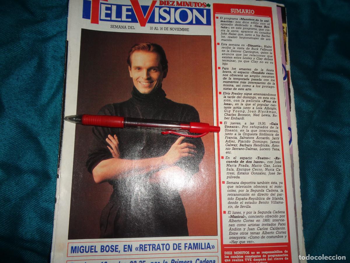 Coleccionismo de revista Diez Minutos: RECORTE : MIGUEL BOSE, EN RETRATO DE FAMILIA. DIEZ MINUTOS, NOVBRE 1988