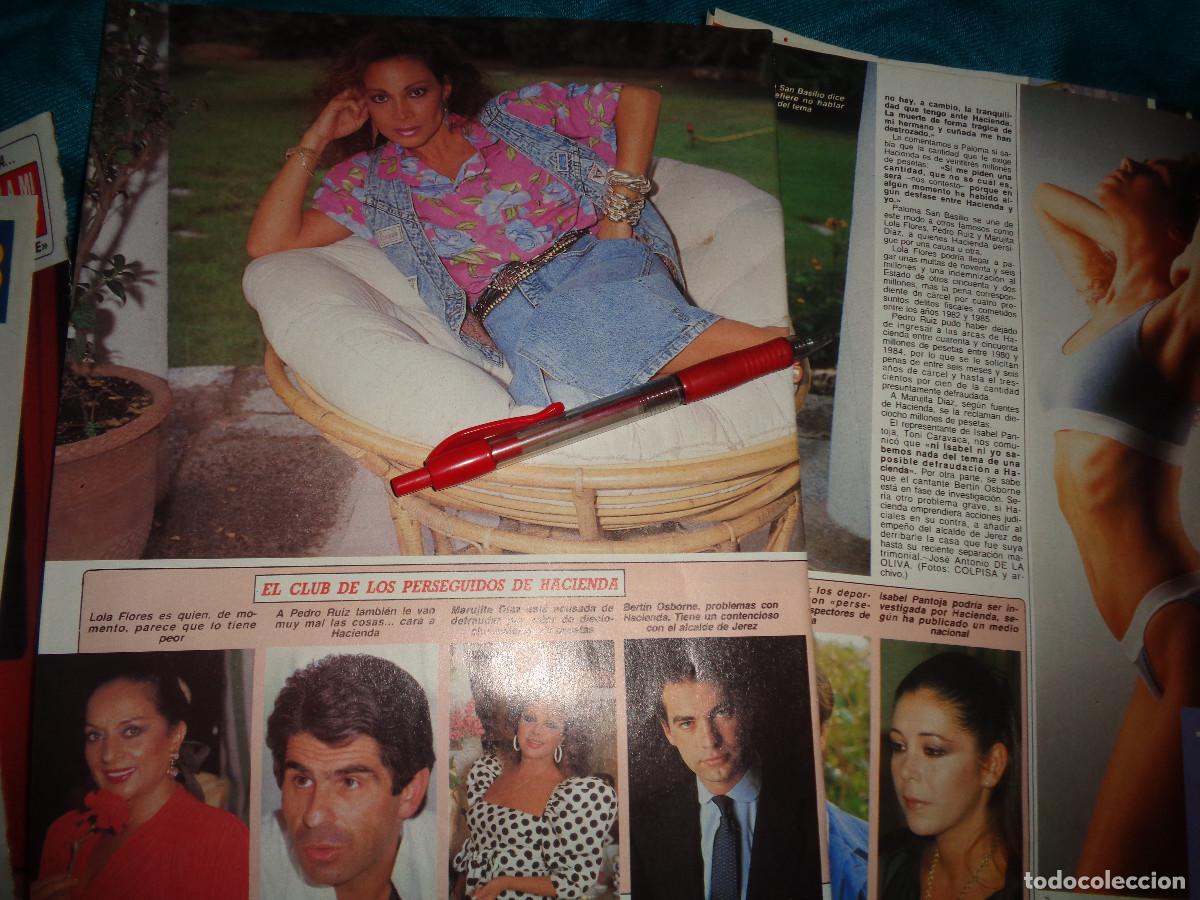 Coleccionismo de revista Diez Minutos: RECORTE : HACIENDA RECLAMA 23 MILLONES A PALOMA SAN BASILIO . DIEZ MINUTOS, NOVBRE 1988