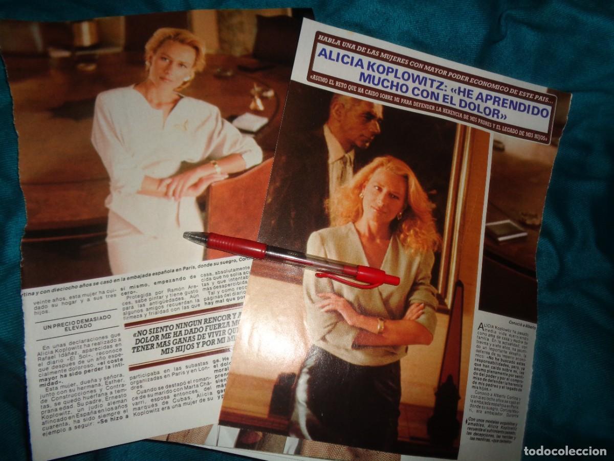 Collezionismo di Rivista Diez Minutos: RECORTE : ALICIA KOPLOWITZ, HE APRENDIDO DEL DOLOR. DIEZ MINUTOS, JUNIO 1990