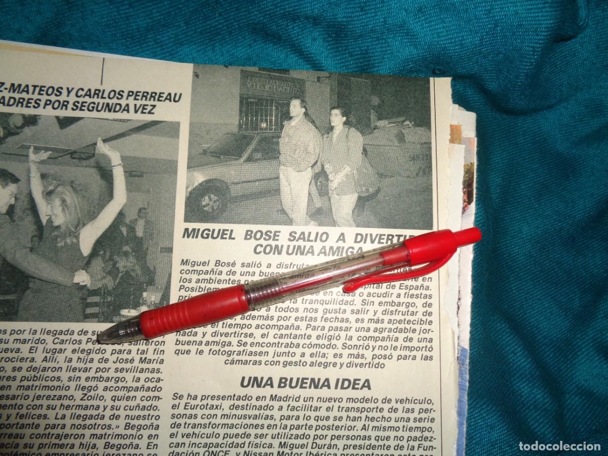 Collezionismo di Rivista Diez Minutos: RECORTE : MIGUEL BOSE, SE DIVIERTE CON UNA AMIGA. DIEZ MINUTOS, JUNIO 1990