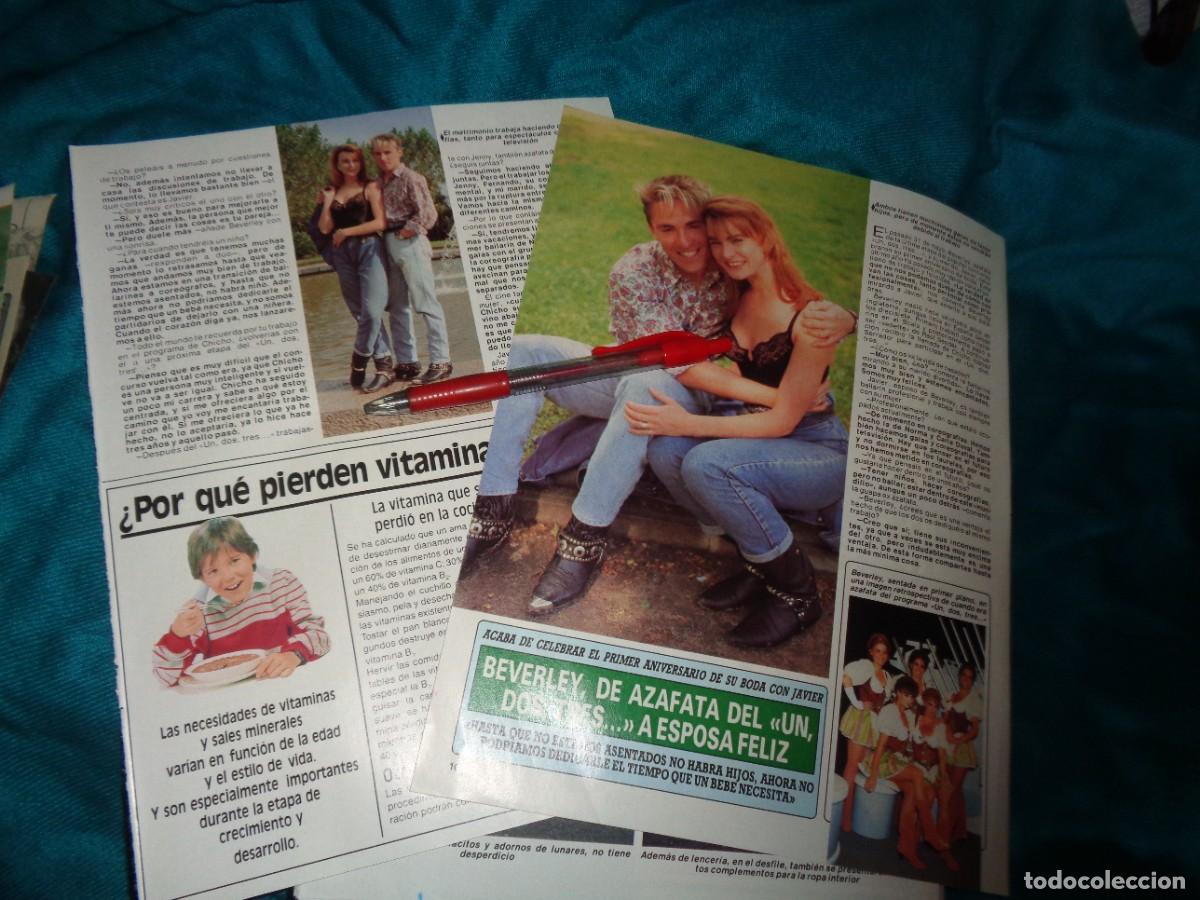 Collezionismo di Rivista Diez Minutos: RECORTE : BEVERLEY, AZAFATA DEL UN, DOS, TRES....FELIZ ESPOSA. DIEZ MINUTOS, JUNIO 1990