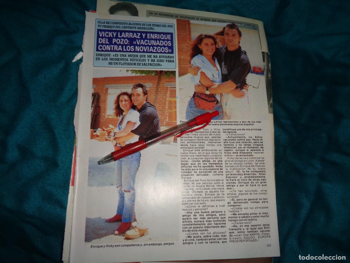 Coleccionismo de revista Diez Minutos: RECORTE : VICKY LARRAZ Y ENRIQUE DEL POZO. DIEZ MINUTOS, JUNIO 1990