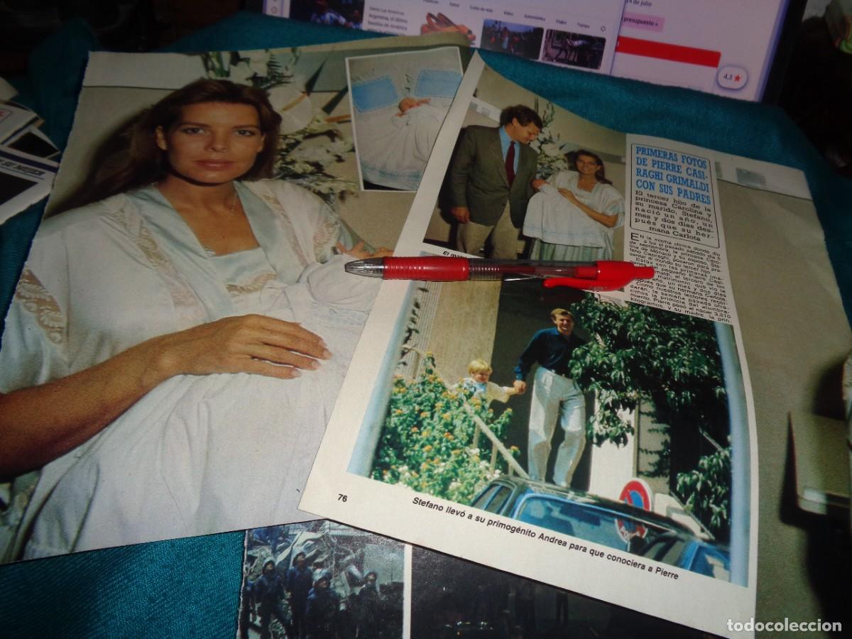 Coleccionismo de revista Diez Minutos: RECORTE : PRIMERAS FOTOS DE CAROLINA DE MONACO CON SU 3&ordm; HIJO. DIEZ MINUTOS, SPBRE 1987