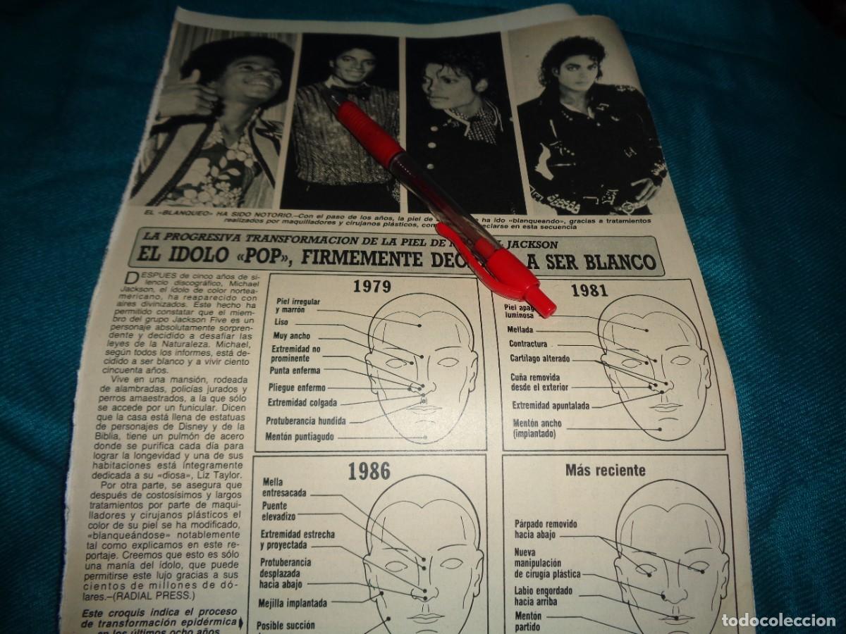 Collection Magazine Diez Minutos: RECORTE : MICHAEL JACKSON, UN NEGRO EMPE&Ntilde;ADO EN SER BLANCO. DIEZ MINUTOS, SPBRE 1987