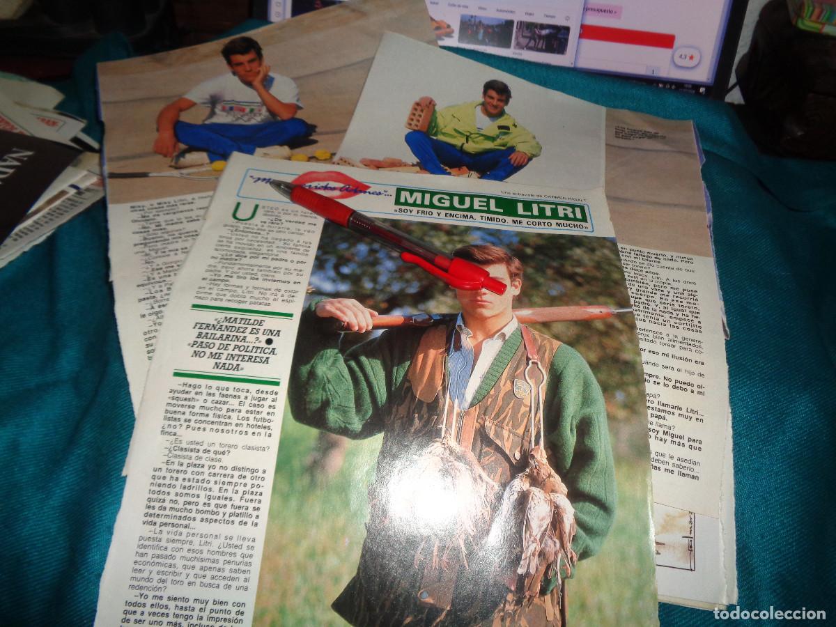 Coleccionismo de revista Diez Minutos: RECORTE : ENTREVISTA AL TORERO, MIGUEL LITRI. DIEZ MINUTOS, MARZO 1989