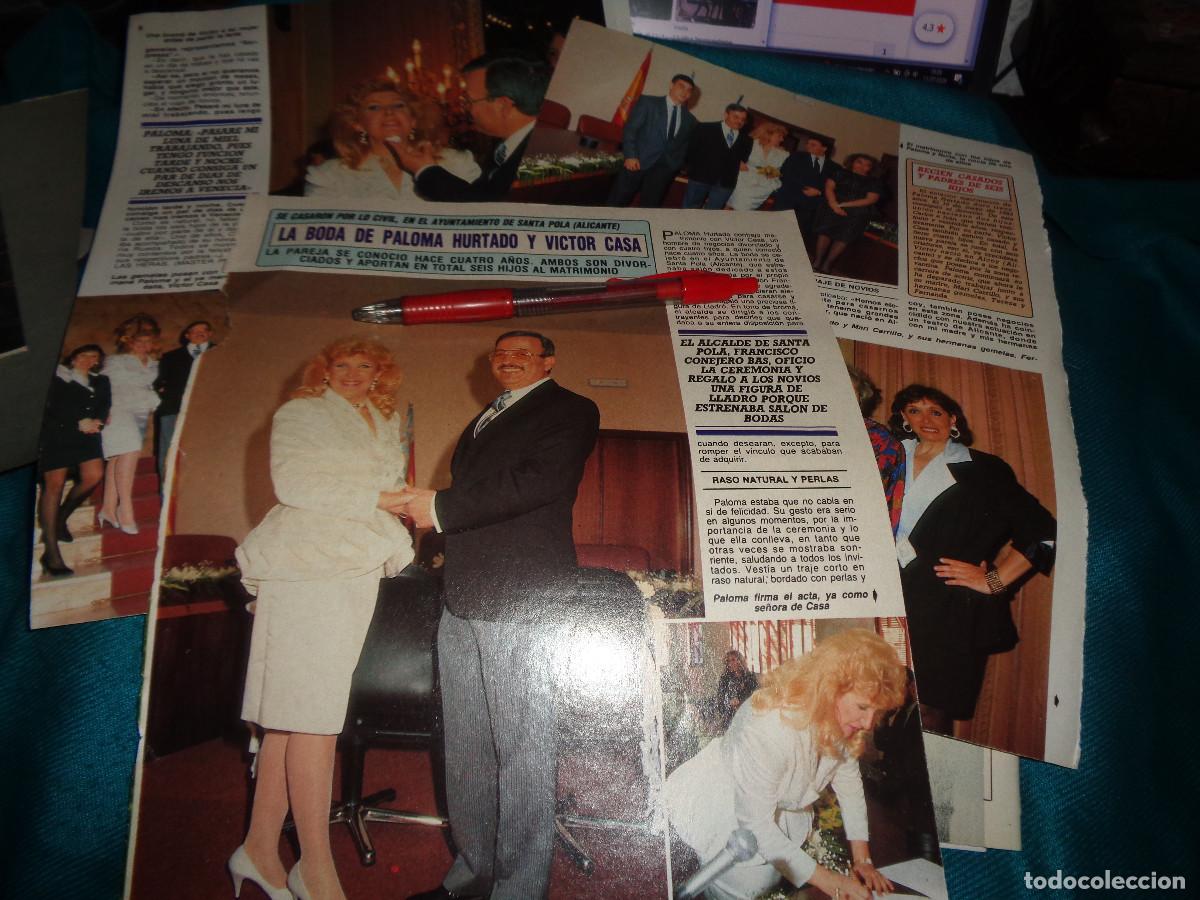 Coleccionismo de revista Diez Minutos: RECORTE : BODA DE PALOMA HURTADO, LA TACA&Ntilde;ONA DEL UN, DOS, TRES.... DIEZ MINUTOS, MARZO 1989