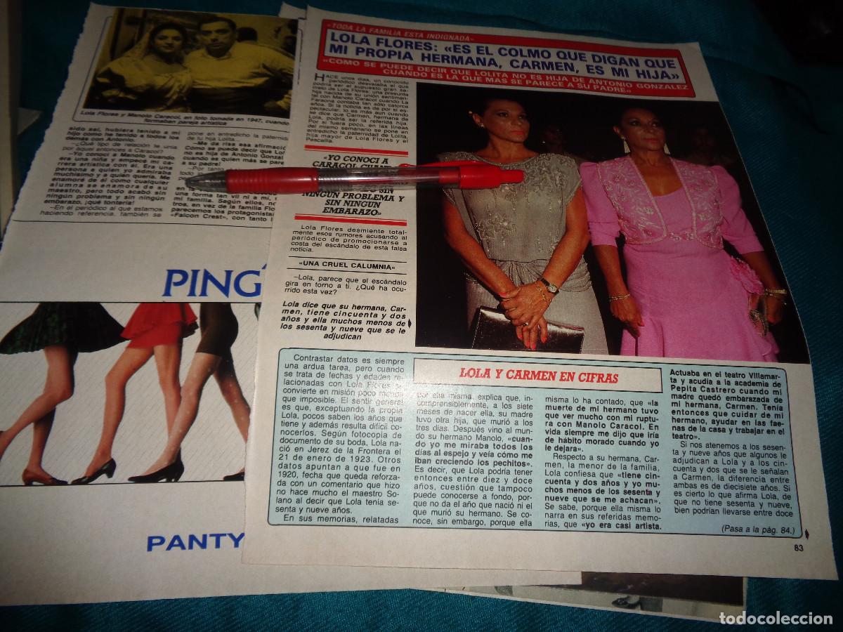 Coleccionismo de revista Diez Minutos: RECORTE : INDIGNACION DE LOLA FLORES. DIEZ MINUTOS, MARZO 1989