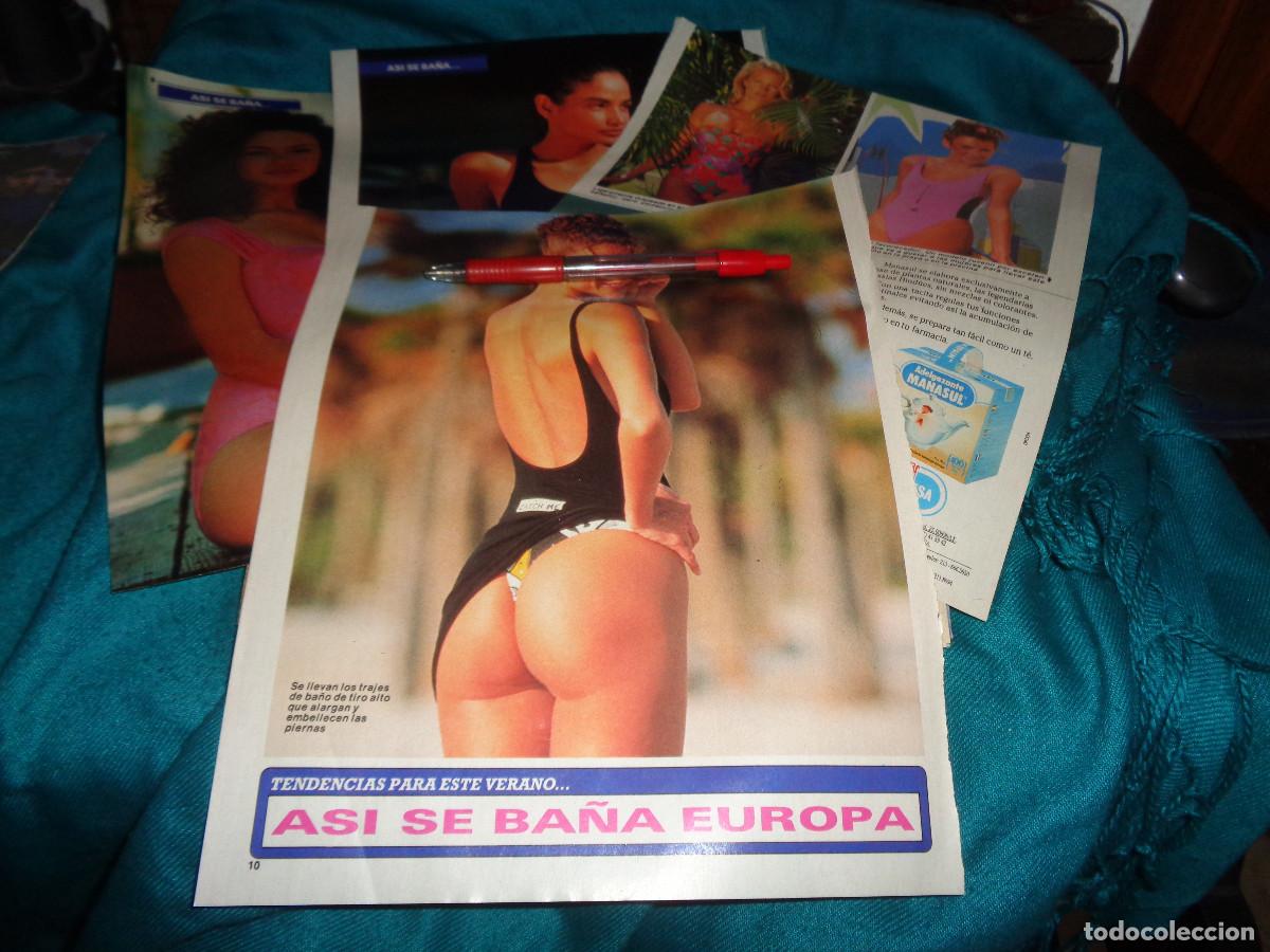 Coleccionismo de revista Diez Minutos: RECORTE : ASI SE BA&Ntilde;A EUROPA. MODA PLAYA. DIEZ MINUTOS, JUNIO 1990