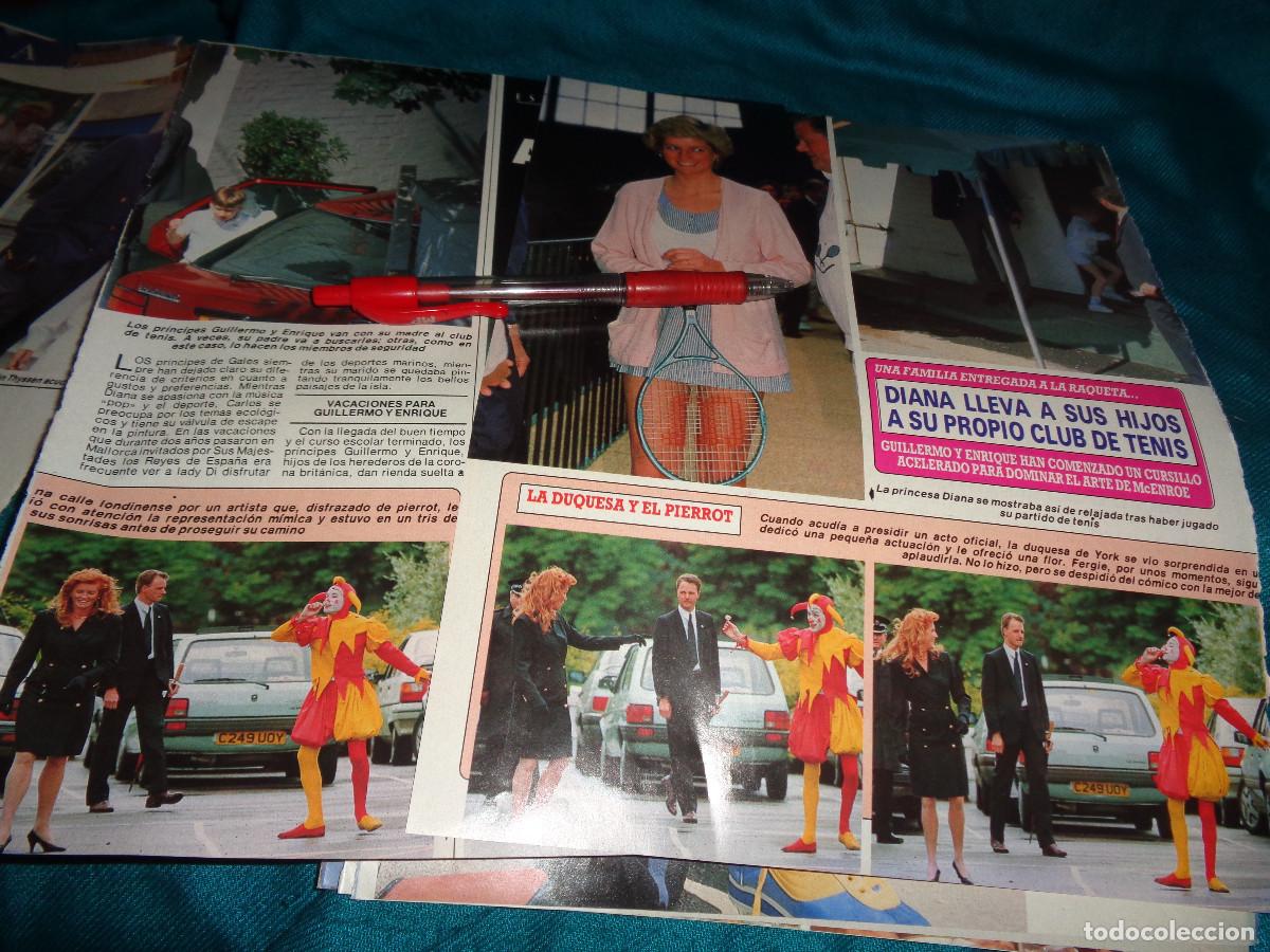 Coleccionismo de revista Diez Minutos: RECORTE : LADY DI, CON SUS HIJOS EN EL CLUB DE TENIS. DIEZ MINUTOS, JUNIO 1990