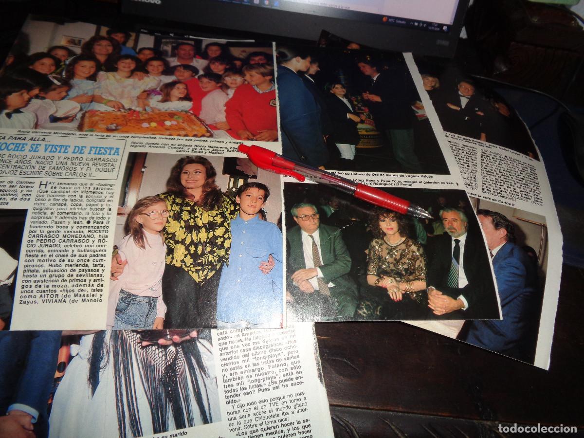 Coleccionismo de revista Diez Minutos: RECORTE : DE ACA PARA ALLA....ROCIO JURADO, CUMPLEA&Ntilde;OS. SARA MONTIEL. DIEZ MINUTOS, MAYO 1988