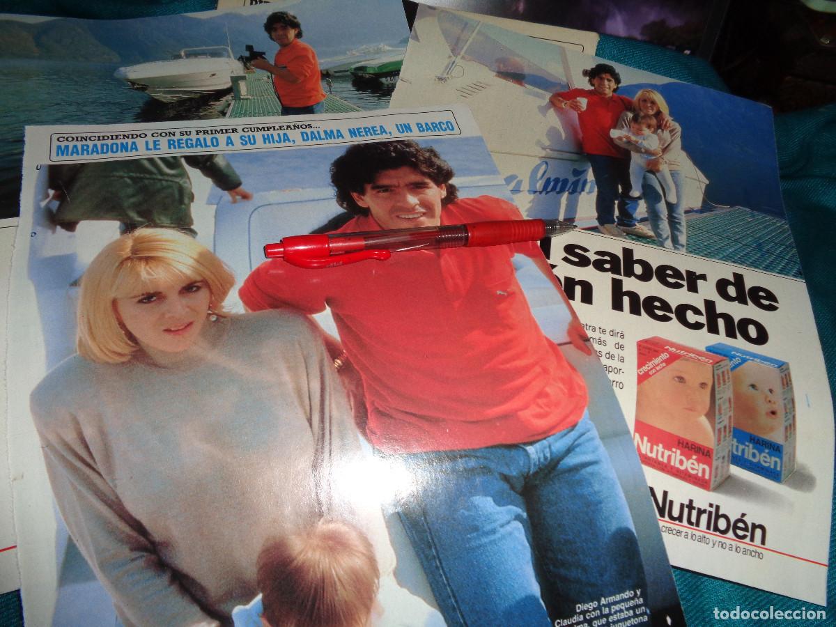 Coleccionismo de revista Diez Minutos: RECORTE : MARADONA, LE REGALA UN BARCO A SU HIJA. DIEZ MINUTOS, MAYO 1988