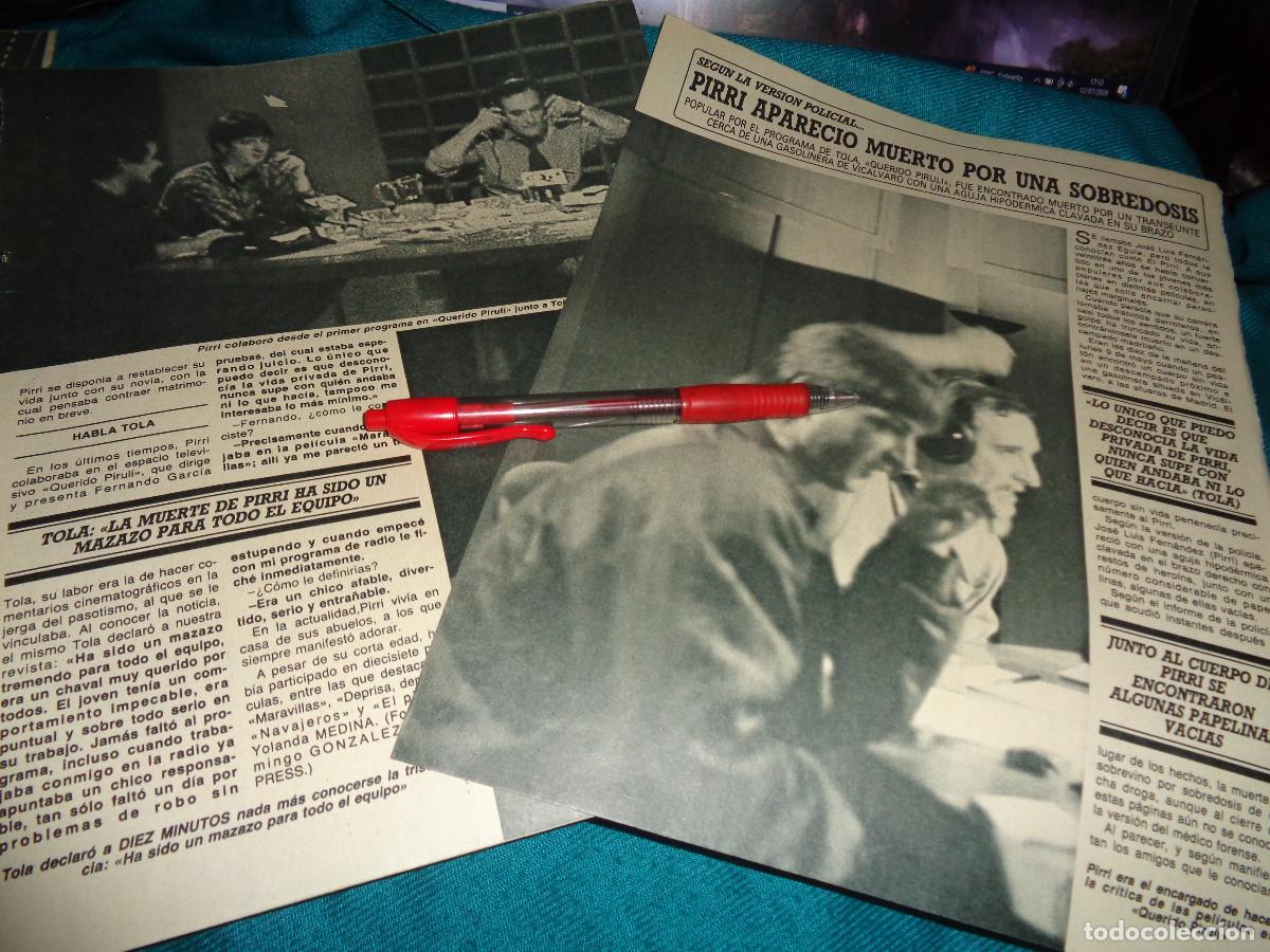 Collection Magazine Diez Minutos: RECORTE : LA EXTRA&Ntilde;A MUERTE DE PIRRI. DIEZ MINUTOS, MAYO 1988
