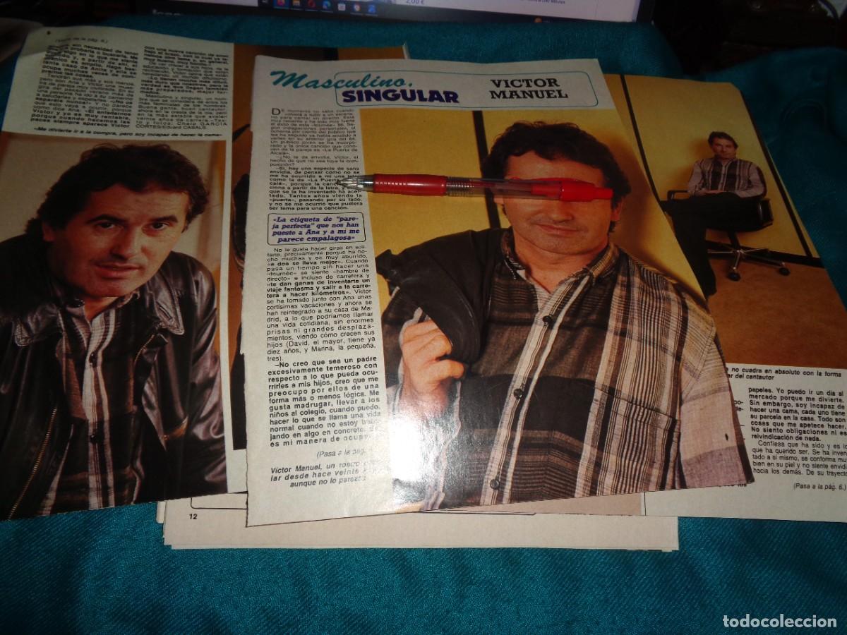 Coleccionismo de revista Diez Minutos: RECORTE : ENTREVISTA A VICTOR MANUEL. DIEZ MINUTOS, NOVBRE 1986