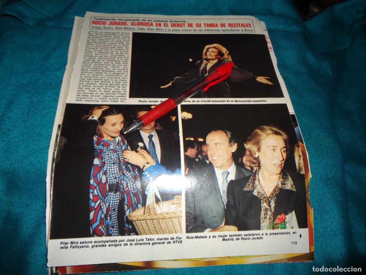 Coleccionismo de revista Diez Minutos: RECORTE : ROCIO JURADO, GLORIOSA EN SU TANDA DE RECITALES. DIEZ MINUTOS, NOVBRE 1986