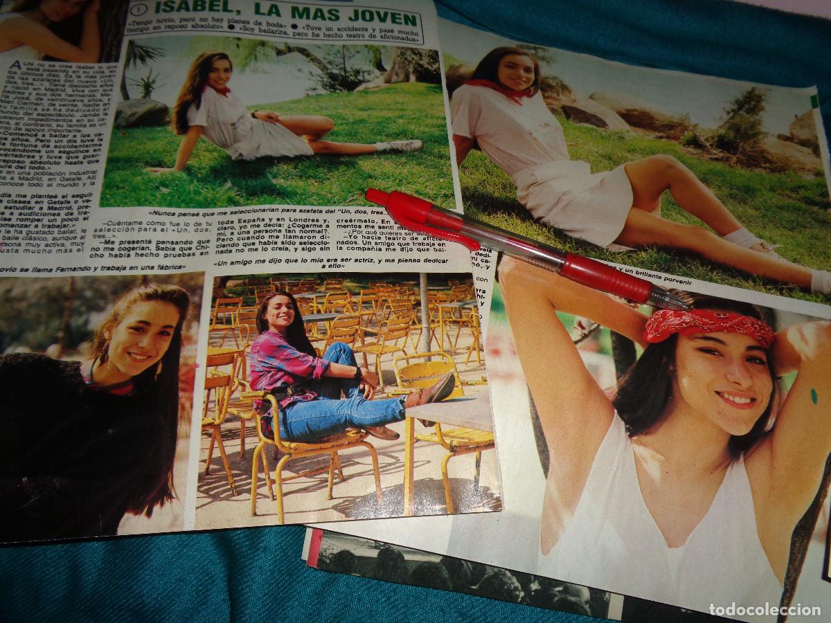 Coleccionismo de revista Diez Minutos: RECORTE : LAS AZAFATAS DEL UN, DOS, TRES... ISABEL, LA MAS JOVEN. DIEZ MINUTOS, ABRIL 1987