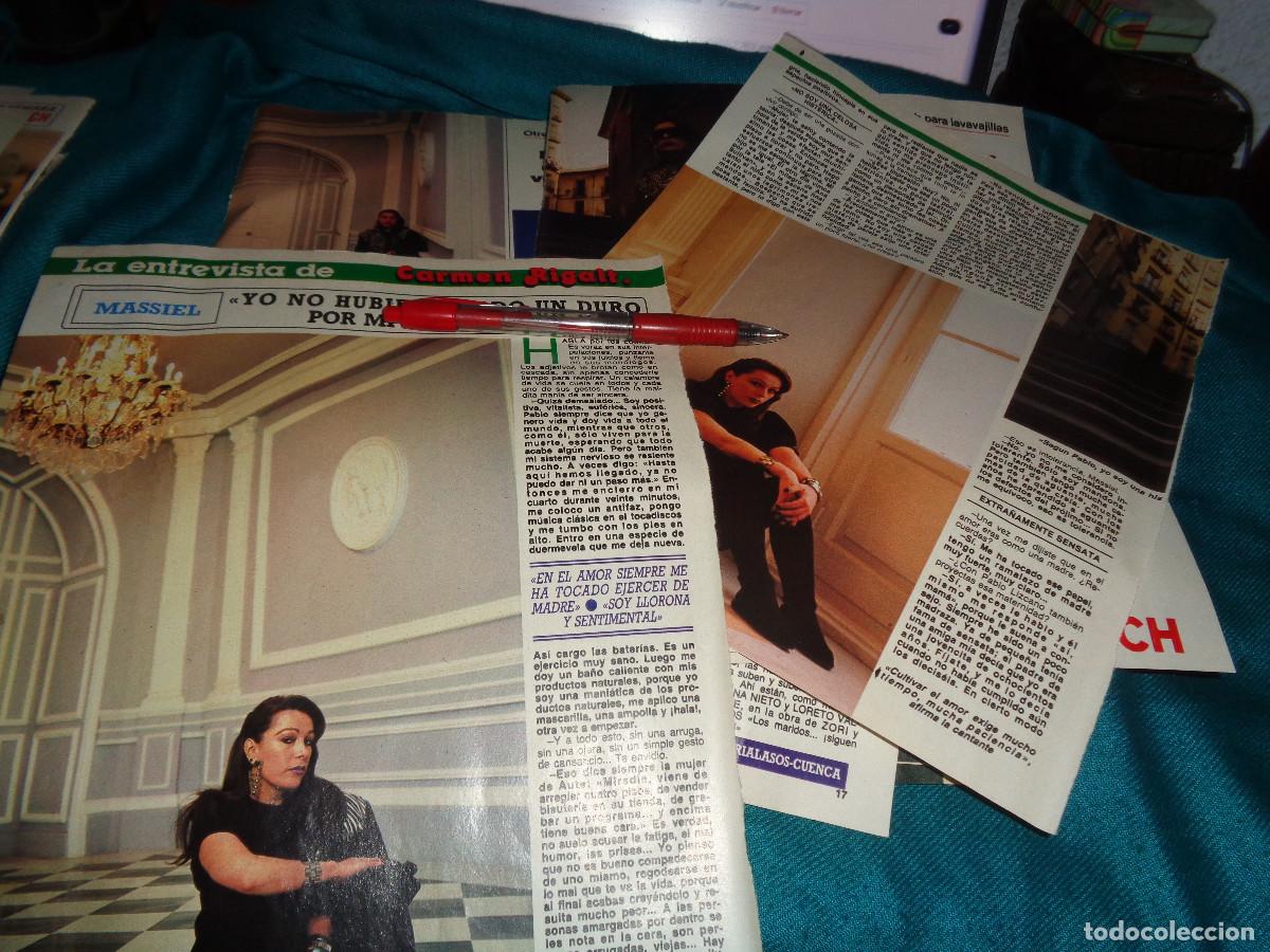 Coleccionismo de revista Diez Minutos: RECORTE : ENTREVISTA CON MASSIEL. DIEZ MINUTOS, ABRIL 1987