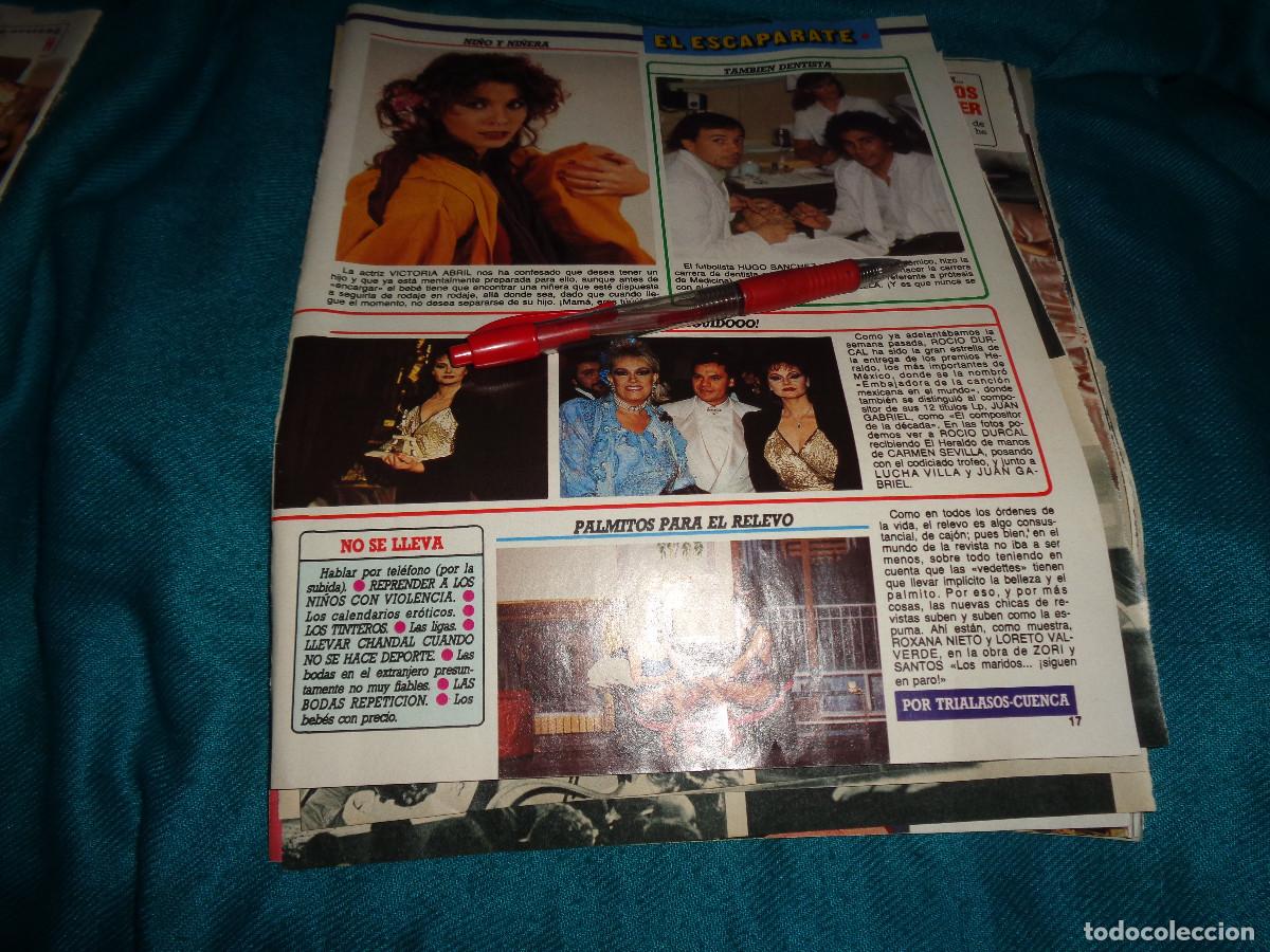 Coleccionismo de revista Diez Minutos: RECORTE : ROCIO DURCAL, JUAN GABRIEL, LUCHA VILLA. DIEZ MINUTOS, ABRIL 1987
