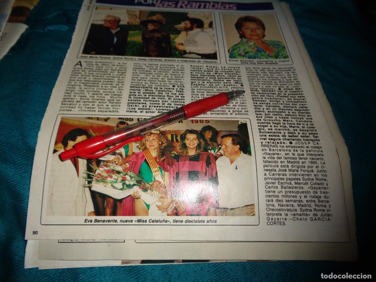Coleccionismo de revista Diez Minutos: RECORTE : EVA BENAVENTE, MISS CATALU&Ntilde;A. DIEZ MINUTOS, OCTBRE 1985