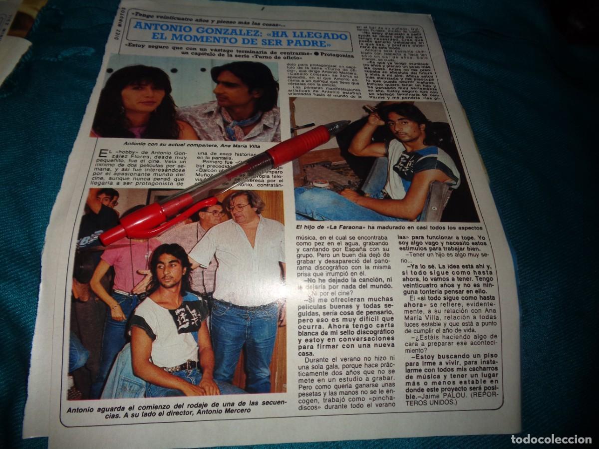 Coleccionismo de revista Diez Minutos: RECORTE : ANTONIO FLORES, PIENSA EN SER PADRE. DIEZ MINUTOS, OCTBRE 1985