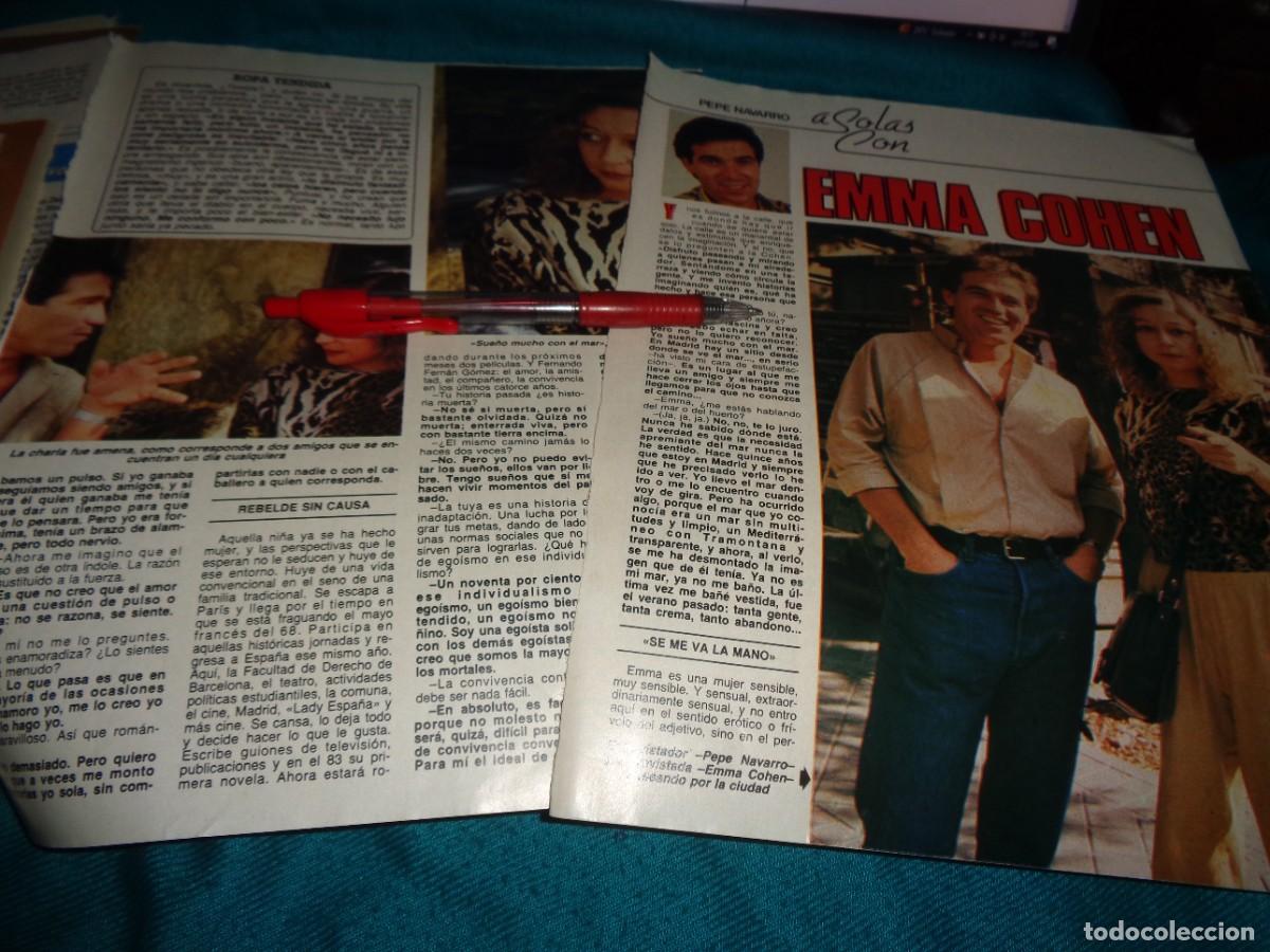 Coleccionismo de revista Diez Minutos: RECORTE : PEPE NAVARRO, ENTREVISTA A EMMA COHEN. DIEZ MINUTOS, OCTBRE 1985