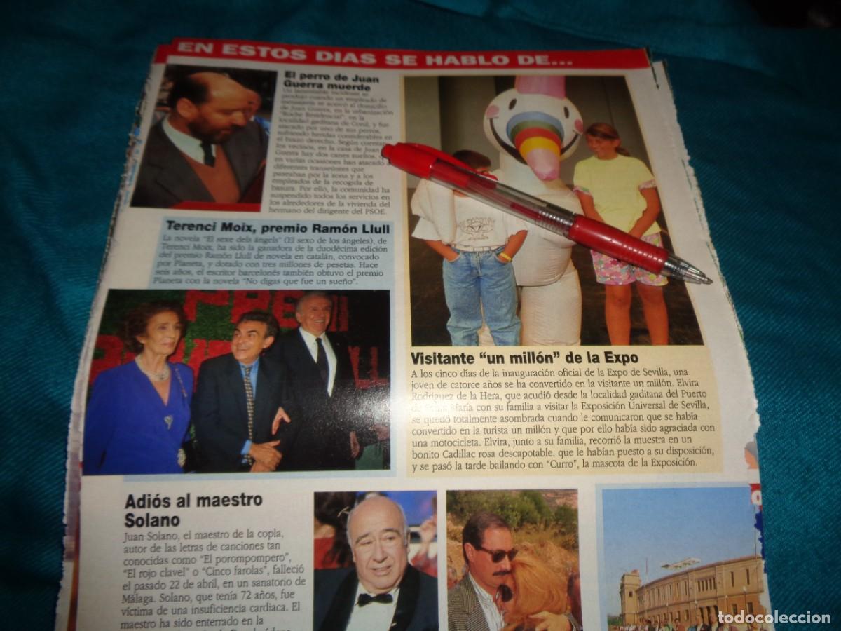 Coleccionismo de revista Diez Minutos: RECORTE : VISITANTE 1 MILLON DE LA EXPO. TERENCI MOIX. DIEZ MINUTOS, MAYO 1992