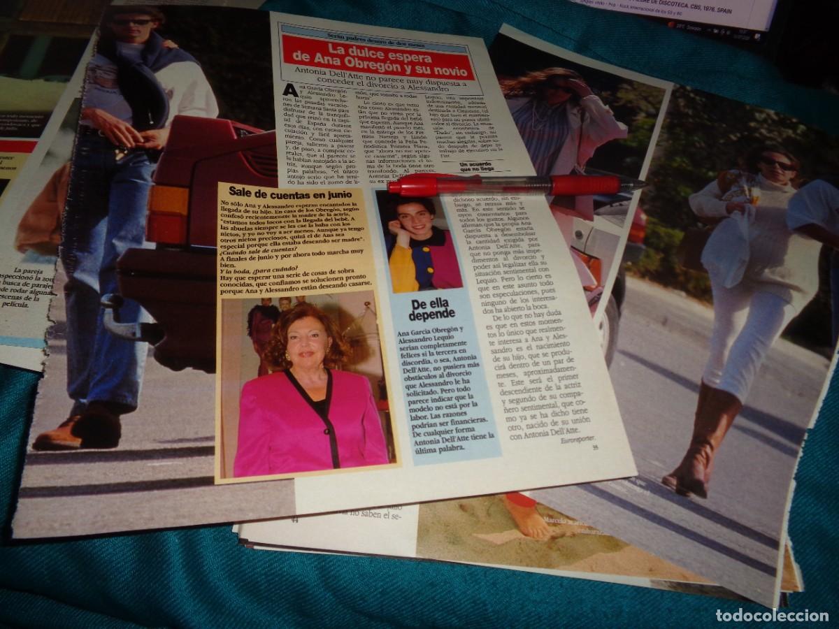 Coleccionismo de revista Diez Minutos: RECORTE : LA DULCE ESPERA DE ANA OBREGON. DIEZ MINUTOS, MAYO 1992