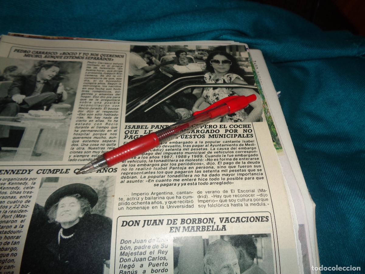 Coleccionismo de revista Diez Minutos: RECORTE : ISABEL PANTOJA, RECUPERA COCHE EMBARGADO. DIEZ MINUTOS, JULIO 1990