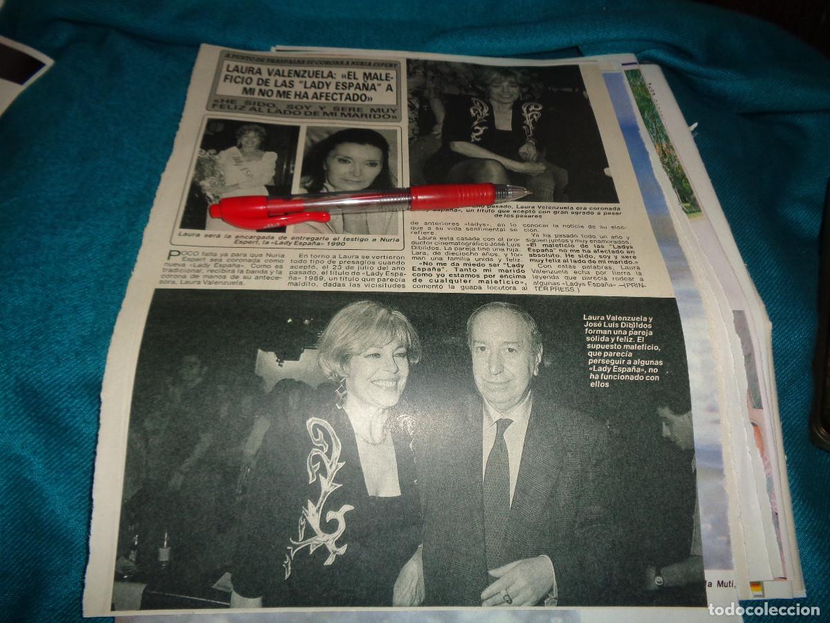 Coleccionismo de revista Diez Minutos: RECORTE : LAURA VALENZUELA Y EL MALEFICIO DE LAS LADY ESPA&Ntilde;A. DIEZ MINUTOS, JULIO 1990