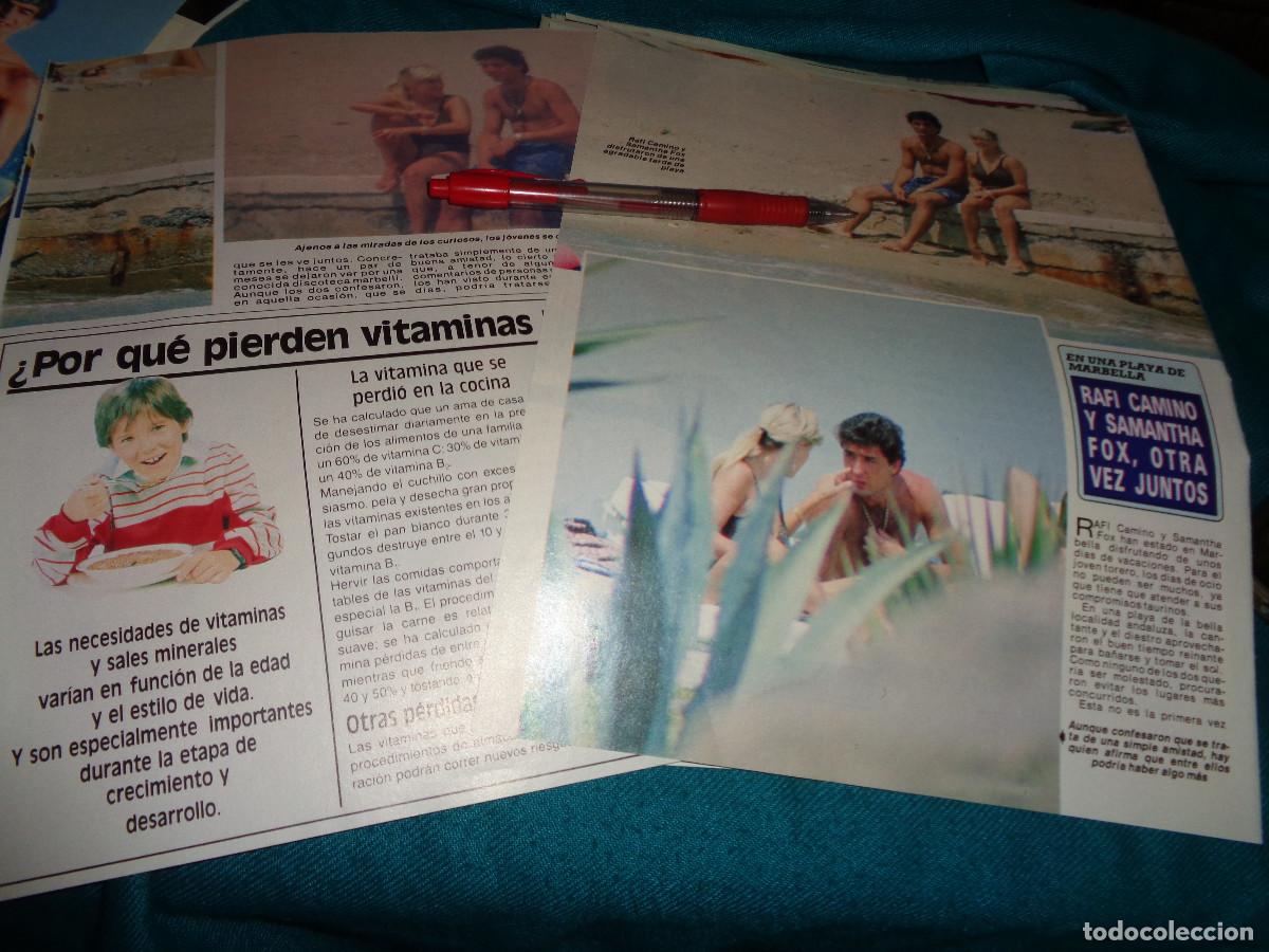 Coleccionismo de revista Diez Minutos: RECORTE : RAFI CAMINO Y SAMANTHA FOX, JUNTOS OTRA VEZ. DIEZ MINUTOS, JULIO 1990