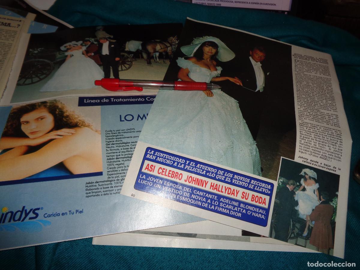 Coleccionismo de revista Diez Minutos: RECORTE : NUEVA BODA DE JOHNNY HALLYDAY. DIEZ MINUTOS, JULIO 1990