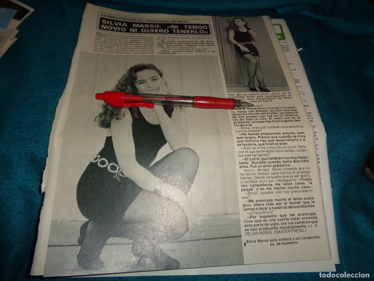 Coleccionismo de revista Diez Minutos: RECORTE : SILVIA MARS&Oacute;, AZAFATA DEL UN, DOS, TRES.... DIEZ MINUTOS, JULIO 1990