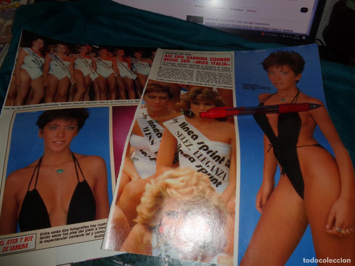 Coleccionismo de revista Diez Minutos: RECORTE : ASI ERA SABRINA, CUANDO QUISO SER MISS ITALIA. DIEZ MINUTOS, AGTO 1988