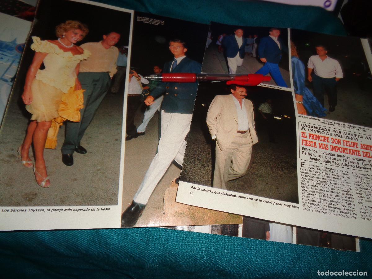 Coleccionismo de revista Diez Minutos: RECORTE : CARMEN CERVERA Y EL PRINCIPE FELIPE, EN FIESTA DE VERANO. DIEZ MINUTOS, AGTO 1988