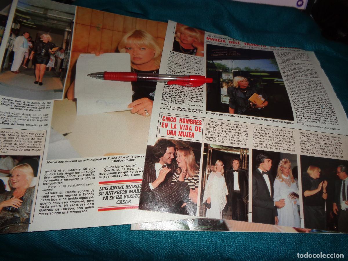 Coleccionismo de revista Diez Minutos: RECORTE : MARCIA BELL, TRAMITA SU DIVORCIO. DIEZ MINUTOS, AGTO 1988