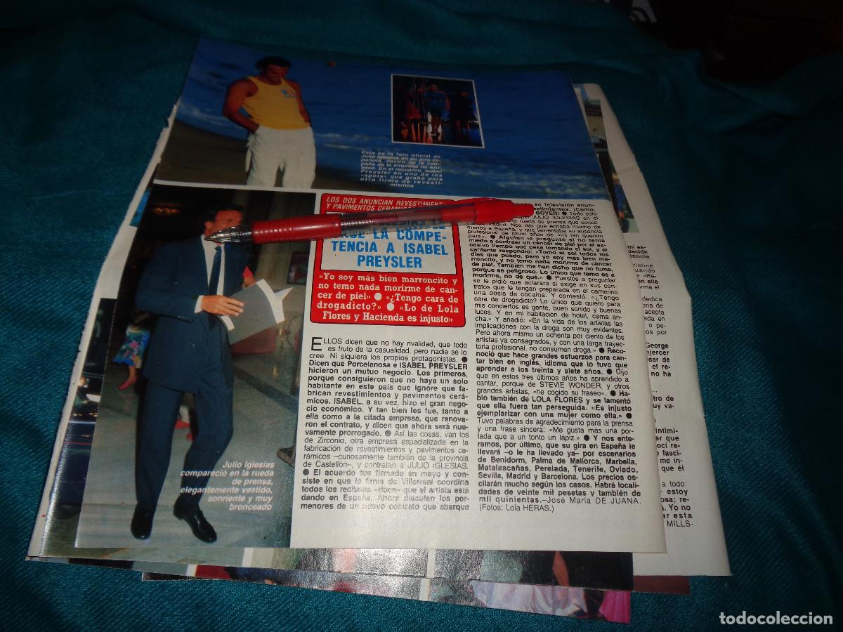 Coleccionismo de revista Diez Minutos: RECORTE : JULIO IGLESIAS, LE HACE LA COMPETENCIA A ISABEL PRESLEY. DIEZ MINUTOS, AGTO 1988