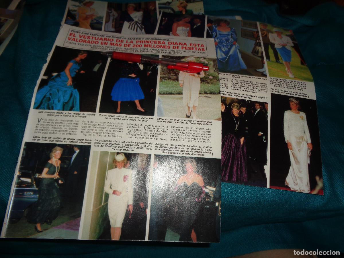 Coleccionismo de revista Diez Minutos: RECORTE : EL VESTUARIO DE LADY DI, VALORADO EN 200 MILLONES. DIEZ MINUTOS, AGTO 1988