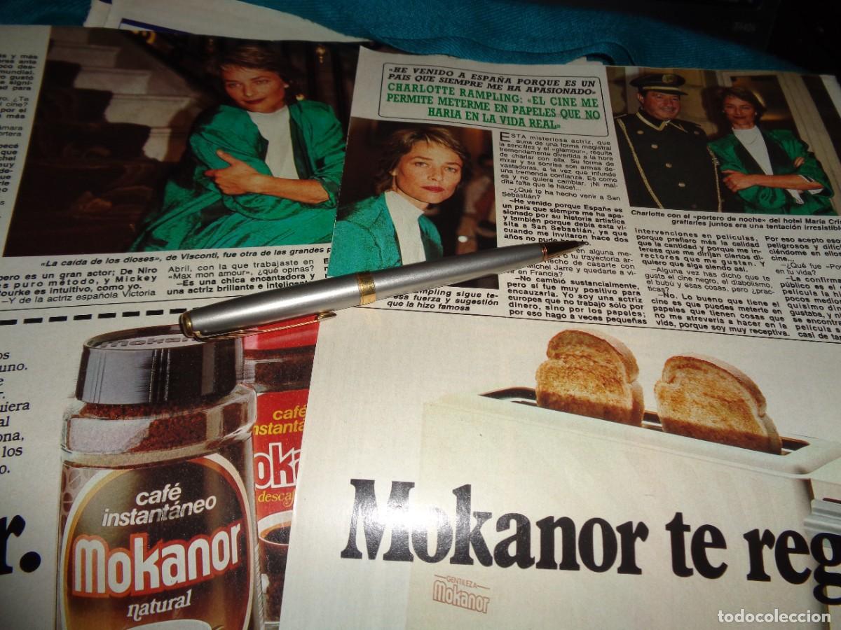 Coleccionismo de revista Diez Minutos: RECORTE : CHARLOTTE RAMPLING, EN ESPA&Ntilde;A. DIEZ MINUTOS, OCTB 1987