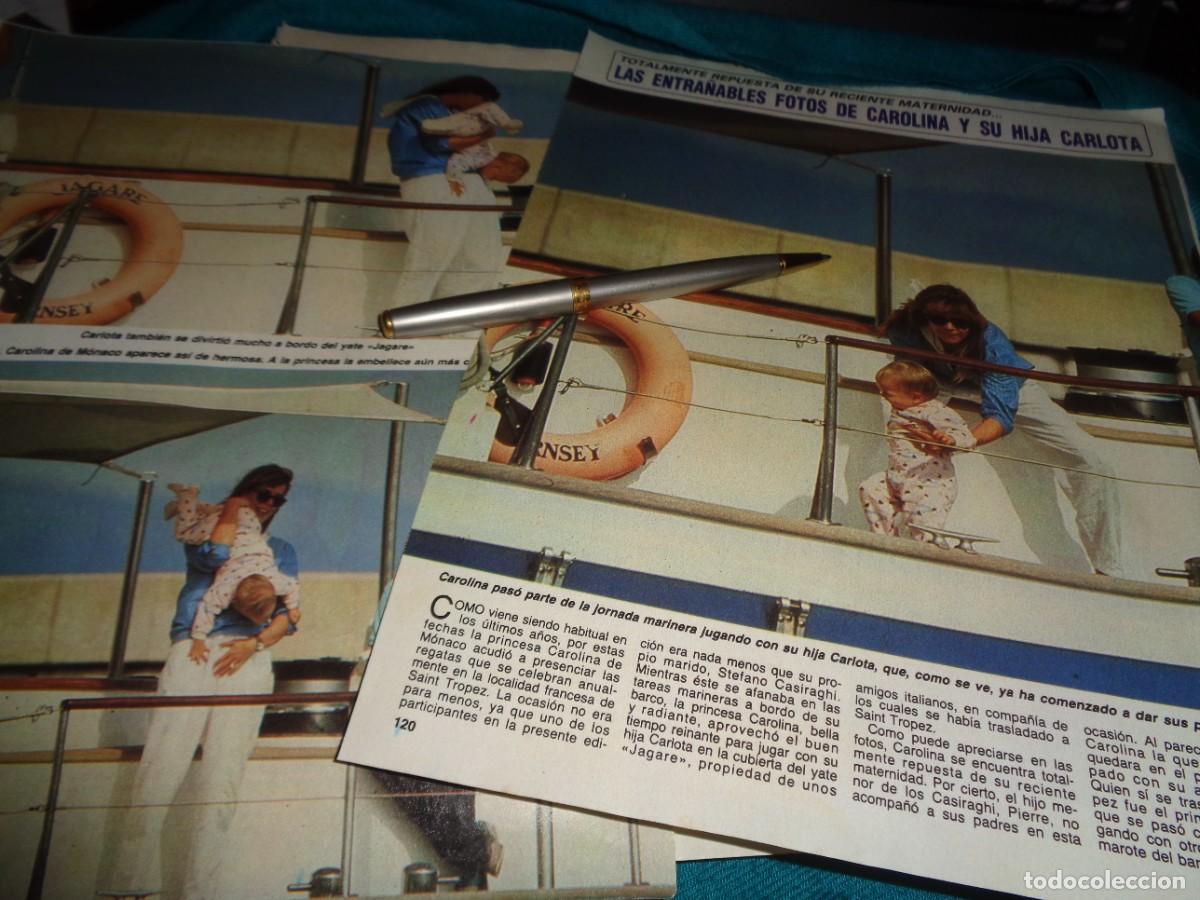 Coleccionismo de revista Diez Minutos: RECORTE : ENTRA&Ntilde;ABLES FOTOS DE CAROLINA DE MONACO CON CARLOTA. DIEZ MINUTOS, OCTB 1987