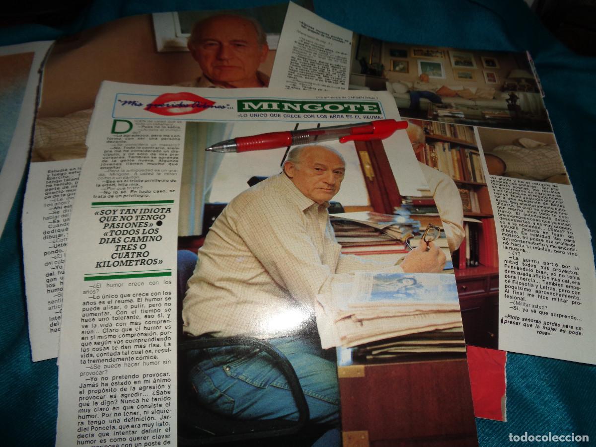 Coleccionismo de revista Diez Minutos: RECORTE : ENTREVISTA A MINGOTE. DIEZ MINUTOS, MARZO 1990