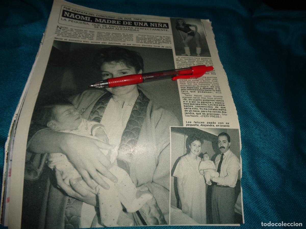 Coleccionismo de revista Diez Minutos: RECORTE : NAOMI, EX AZAFATA DEL UN, DOS, TRES...MADRE DE UNA NI&Ntilde;A. DIEZ MINUTOS, MARZO 1990