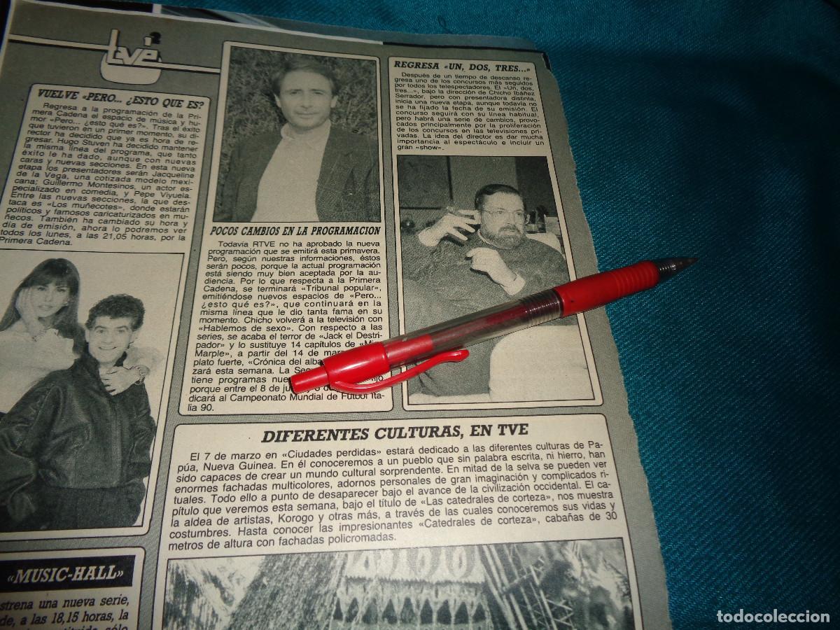 Coleccionismo de revista Diez Minutos: RECORTE : REGRESA UN, DOS, TRES....DIEZ MINUTOS, MARZO 1990