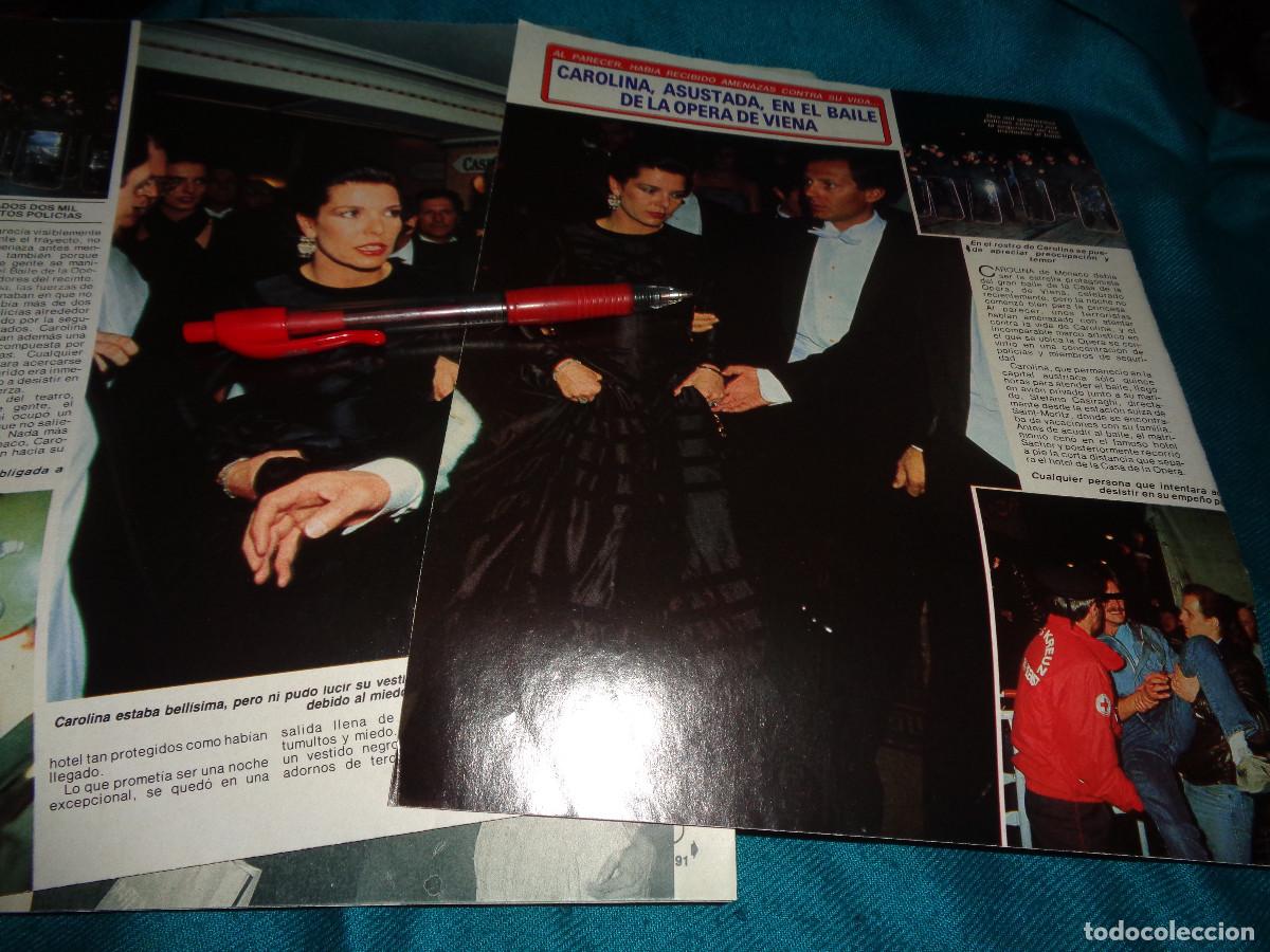 Coleccionismo de revista Diez Minutos: RECORTE : CAROLINA DE MONACO, ASUSTADA EN EL BAILE DE LA OPERA DE VIENA. DIEZ MINUTOS, MARZO 1990