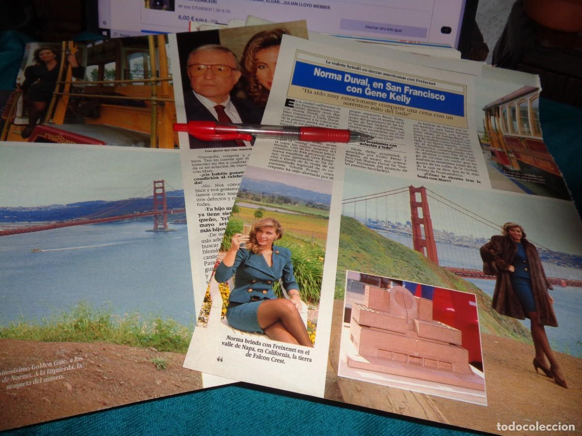Coleccionismo de revista Diez Minutos: RECORTE : NORMA DUVAL, EN SAN FRANCISCO, CON GENE KELLY. DIEZ MINUTOS, MAYO 1992