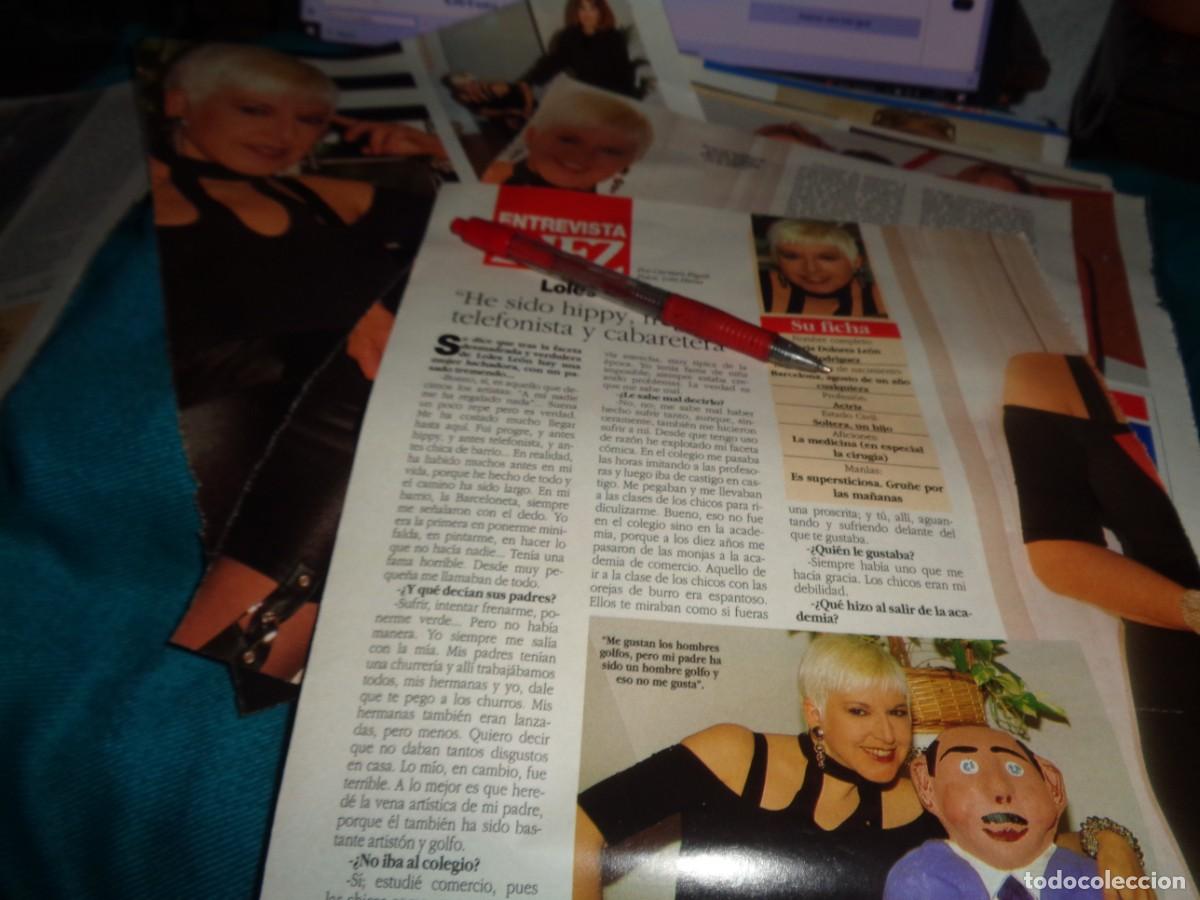 Coleccionismo de revista Diez Minutos: RECORTE : ENTREVISTA A LOLES LEON. DIEZ MINUTOS, MAYO 1992