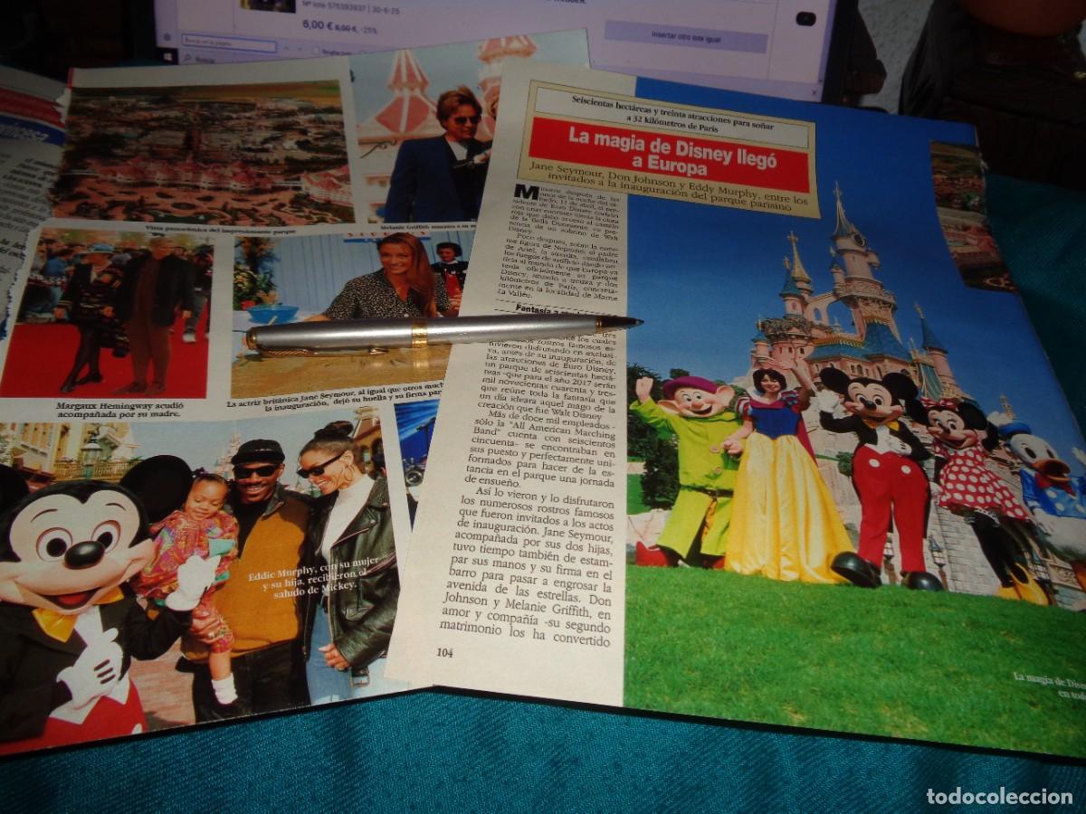 Coleccionismo de revista Diez Minutos: RECORTE : LA MAGIA DE DISNEY, LLEG&Oacute; A EUROPA. DON JOHNSON, JANE SEYMOUR... DIEZ MINUTOS, MAYO 1992