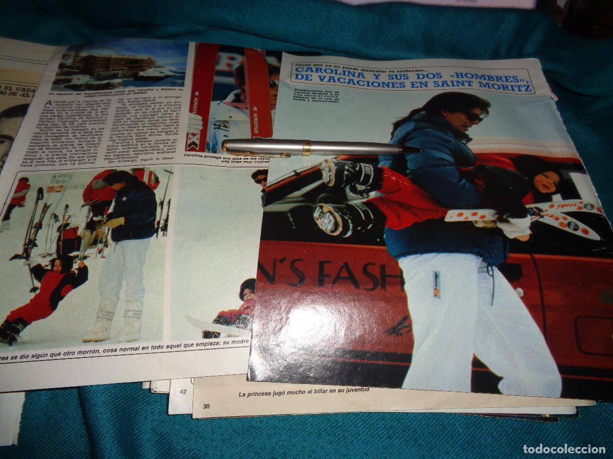 Coleccionismo de revista Diez Minutos: RECORTE : CAROLINA DE MONACO, VACACIONES EN SAINT MORITZ. DIEZ MINUTOS, FBRO 1986