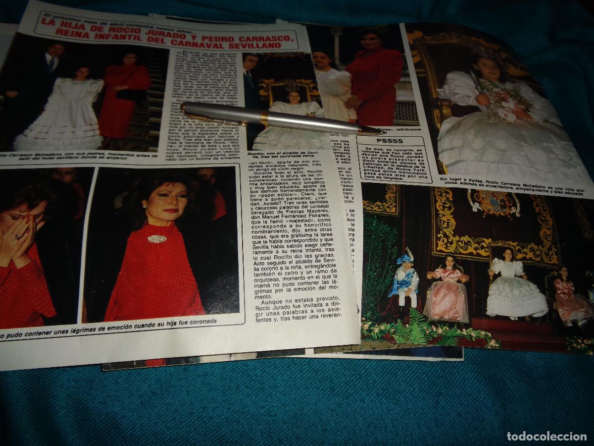 Coleccionismo de revista Diez Minutos: RECORTE : LA HIJA DE ROCIO JURADO, REINA INFANTIL DEL CARNAVAL. DIEZ MINUTOS, FBRO 1986